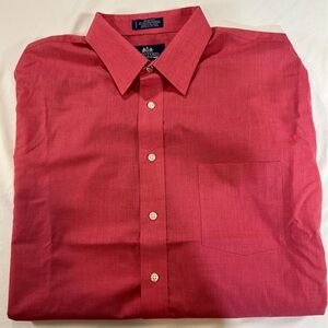 Stafford Men's Red Casual Button Down Shirt